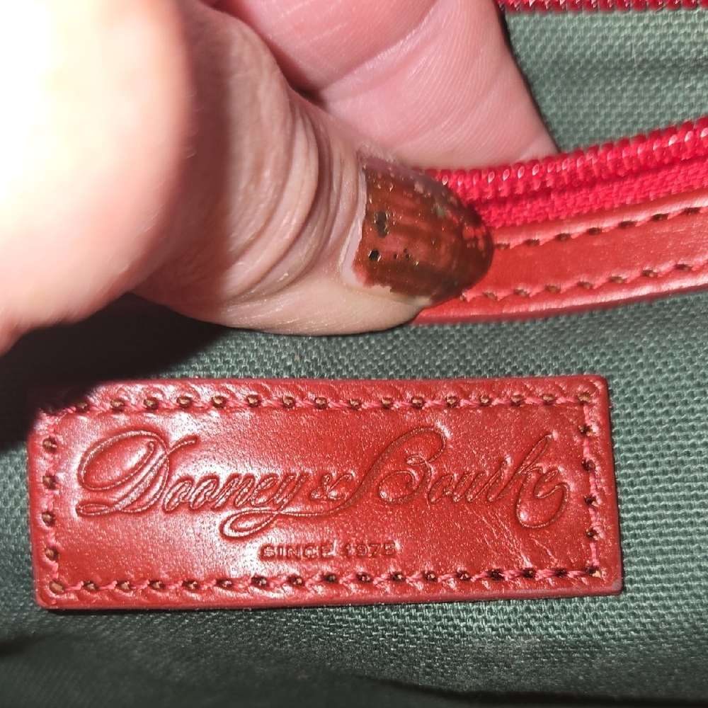 Dooney & Bourke Green Plaid Crossbody with Brown Leather Trim - Picture 6 of 9